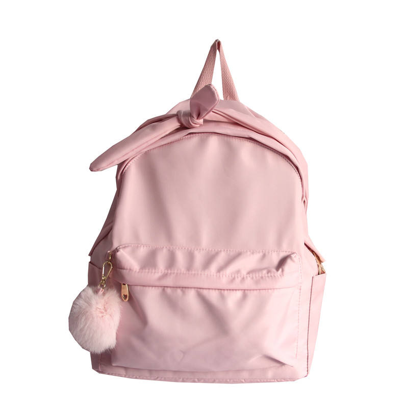 Personnalisé mignon rose imperméable en nylon école sacs à dos pour les filles