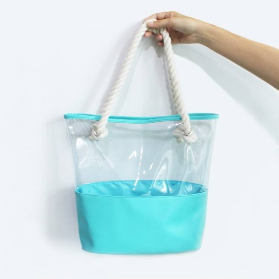 Sac fourre-tout de luxe de plage, petit sac à main transparent recyclé personnalisé Design urbain Imitation Designer pour femmes enfants dame sans fermeture éclair