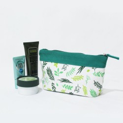 Sachets de maquillage en toile imprimée anti-taches logo de taille personnalisée vente en gros sacs à cosmétiques pour femmes